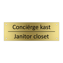 Conciërge kast - Janitor closet & Conciërge kast - Janitor closet