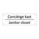 Conciërge kast - Janitor closet & Conciërge kast - Janitor closet