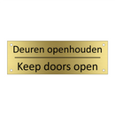 Deuren openhouden - Keep doors open & Deuren openhouden - Keep doors open