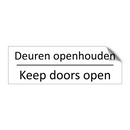 Deuren openhouden - Keep doors open & Deuren openhouden - Keep doors open