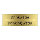 Drinkwater - Drinking water & Drinkwater - Drinking water & Drinkwater - Drinking water