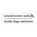 Geleidehonden welkom - Guide dogs welcome & Geleidehonden welkom - Guide dogs welcome