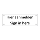 Hier aanmelden - Sign in here & Hier aanmelden - Sign in here & Hier aanmelden - Sign in here