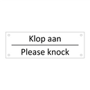 Klop aan - Please knock & Klop aan - Please knock & Klop aan - Please knock