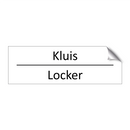 Kluis - Locker & Kluis - Locker & Kluis - Locker