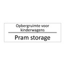 Opbergruimte voor kinderwagens - Pram storage & Opbergruimte voor kinderwagens - Pram storage