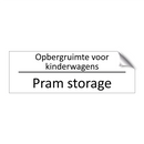 Opbergruimte voor kinderwagens - Pram storage & Opbergruimte voor kinderwagens - Pram storage