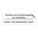Ruimte voor kinderwagens en rolstoelen - Prams and wheelchair room