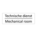Technische dienst - Mechanical room & Technische dienst - Mechanical room