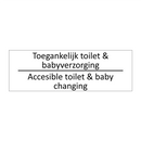 Toegankelijk toilet & babyverzorging - Accesible toilet & baby changing