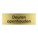 Deuren openhouden & Deuren openhouden & Deuren openhouden