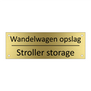 Wandelwagen opslag - Stroller storage & Wandelwagen opslag - Stroller storage