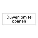 Duwen om te openen & Duwen om te openen & Duwen om te openen & Duwen om te openen